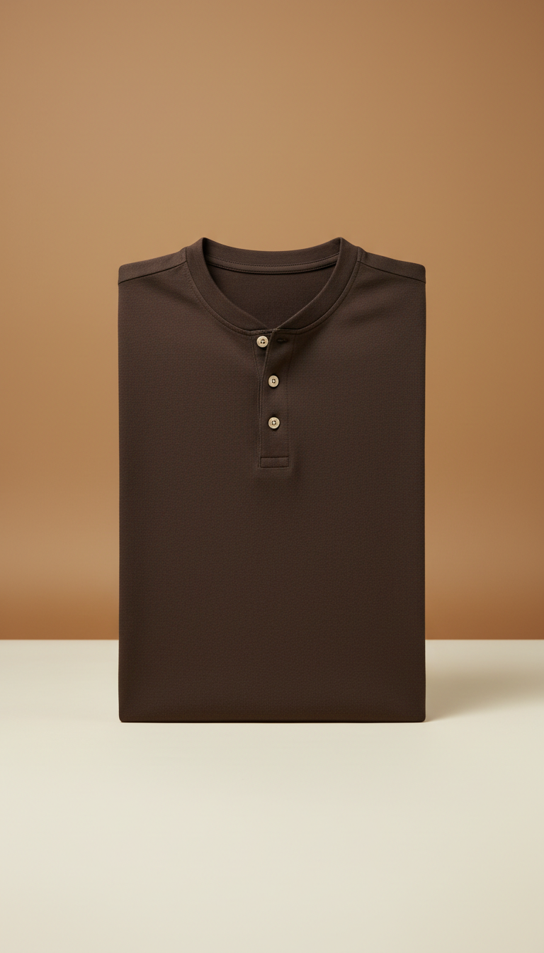 Supima Cotton Henley with Contrast Placket